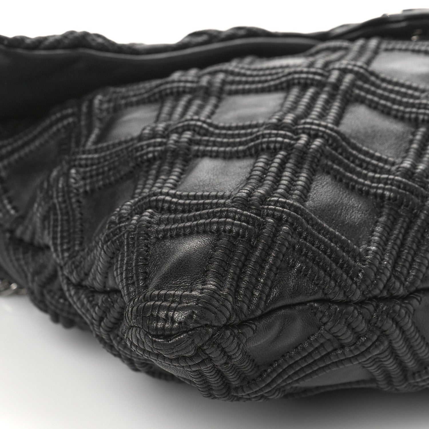 Chanel Lambskin Stitched Large Walk Of Fame Flap Black 8 of 9