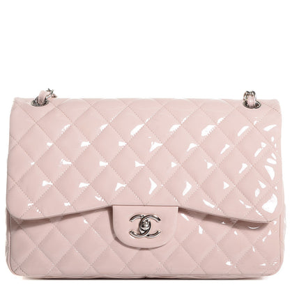 Chanel Patent Jumbo Double Flap Light Pink 1 of 9
