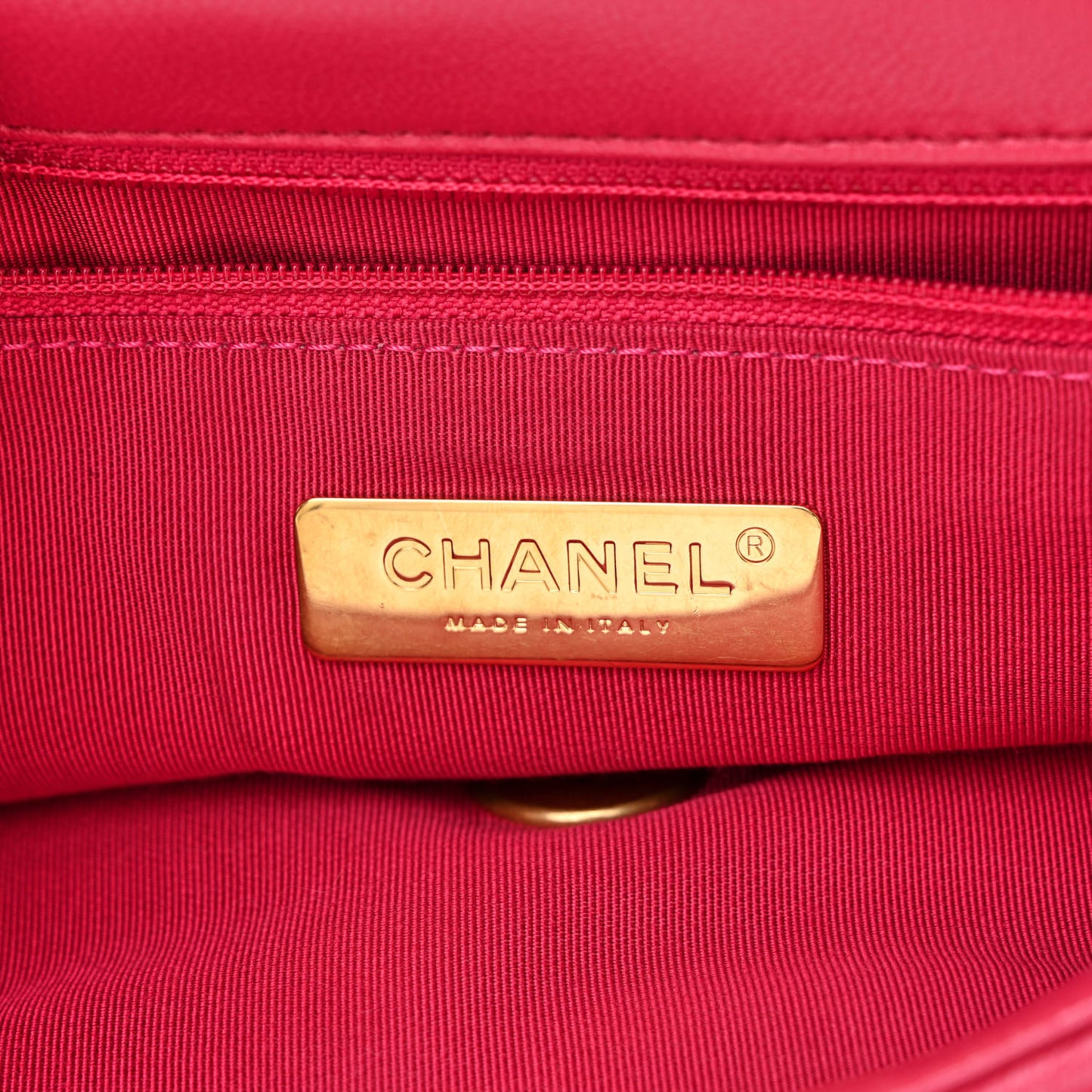 Lambskin Quilted Medium Chanel 19 Flap Dark Pink