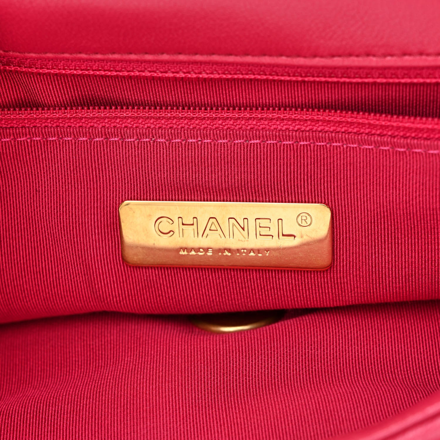 Chanel Lambskin Quilted Medium Chanel 19 Flap Dark Pink 6 of 10