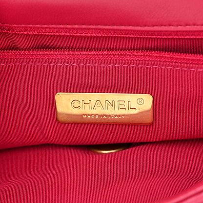 Chanel Lambskin Quilted Medium Chanel 19 Flap Dark Pink 6 of 10