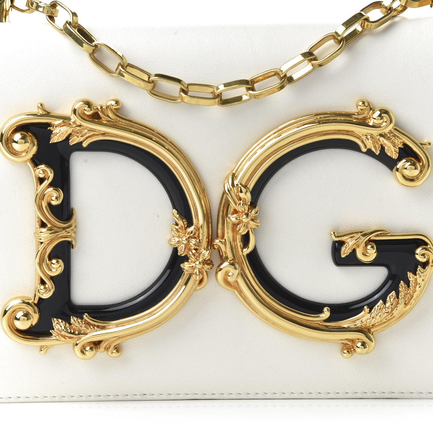Nappa DG Girls Shoulder Bag White