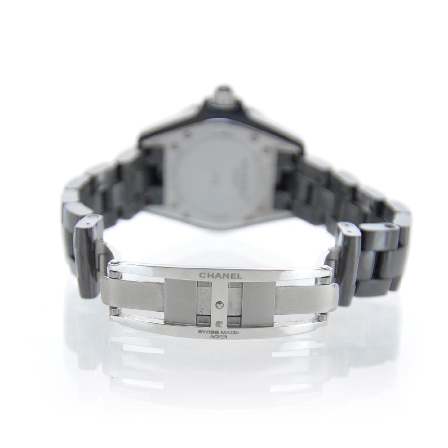 Stainless Steel Ceramic Ruby 33mm J12 Quartz Watch Black