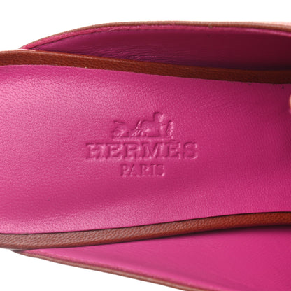 Hermes Goatskin Tuileries Mules 38 Cognac 7 of 8