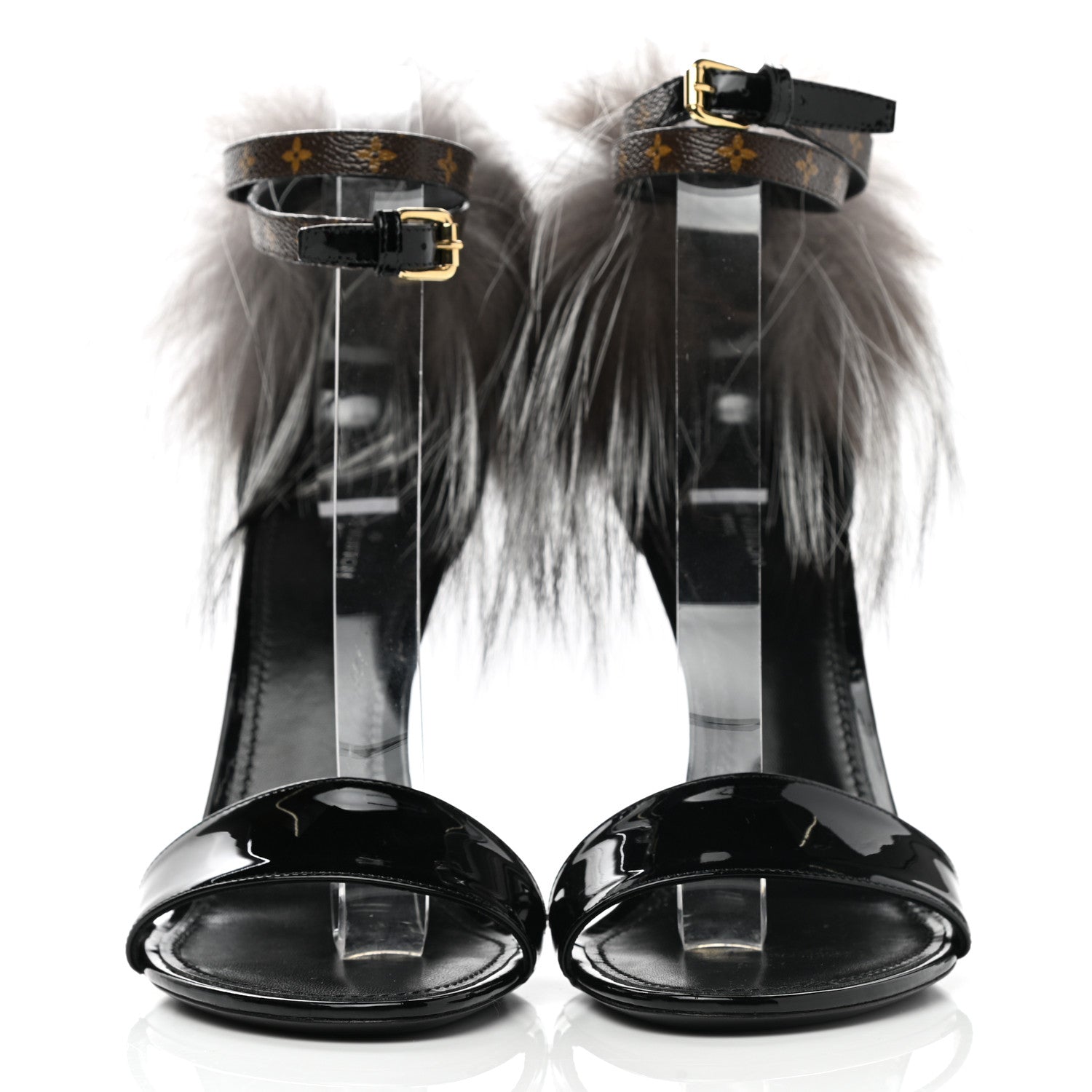 Louis Vuitton Patent Monogram Call Back Sandals 41 Black 2 of 8