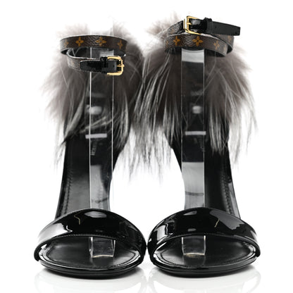 Louis Vuitton Patent Monogram Call Back Sandals 41 Black 2 of 8