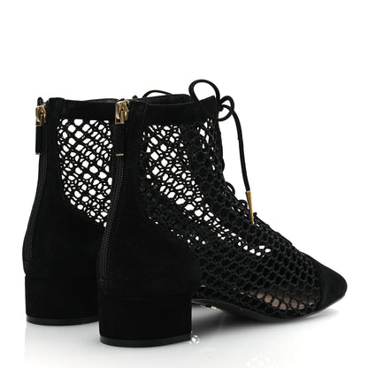 Christian Dior Suede Laminated Resille Naughtily-D 30mm Ankle Boots 40 Black 5 of 13
