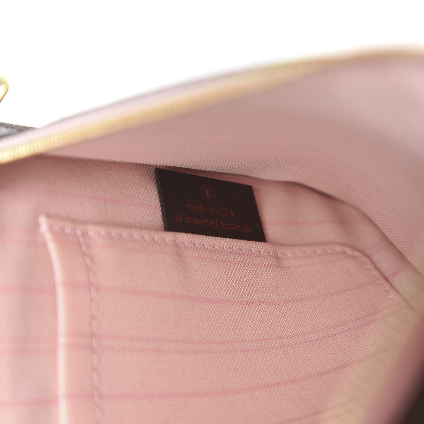 Damier Ebene Neverfull MM GM Pochette Rose Ballerine