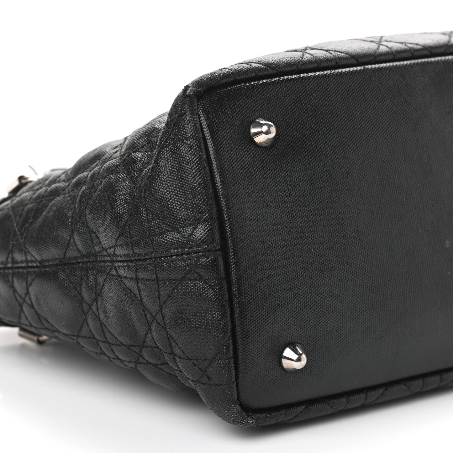 Coated Canvas Cannage Mini Panarea Tote Black