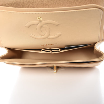 Chanel Caviar Quilted Medium Double Flap Beige Clair 5 of 8
