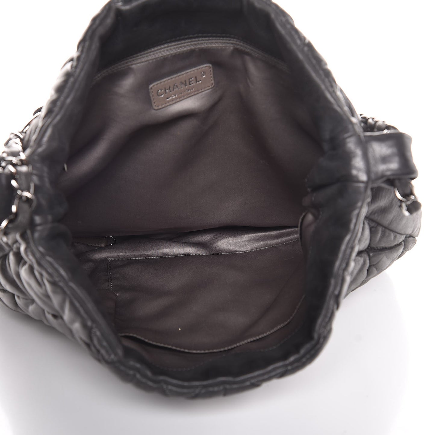 Calfskin Bubble Quilt Hobo Grey
