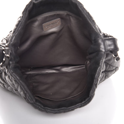 Chanel Calfskin Bubble Quilt Hobo Grey 5 of 7