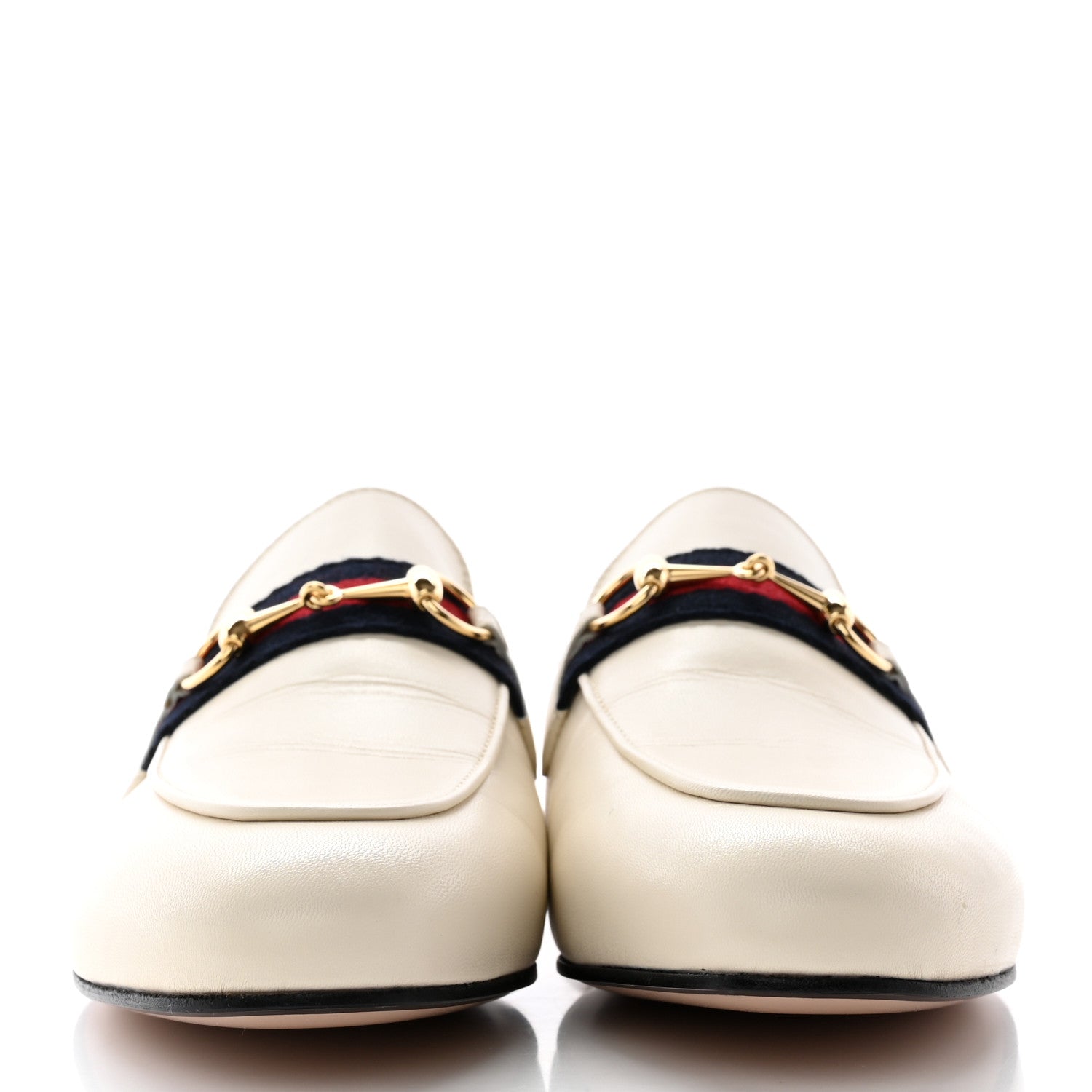 Gucci Malaga Kid Web Womens Princetown Slippers 38.5 Mystic White 2 of 14