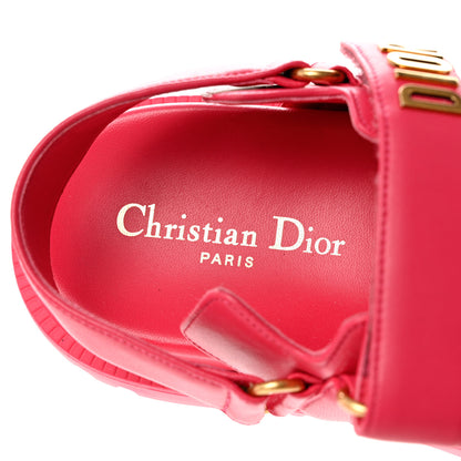 Christian Dior Lambskin Dioract Sandals 37 Raspberry 7 of 8