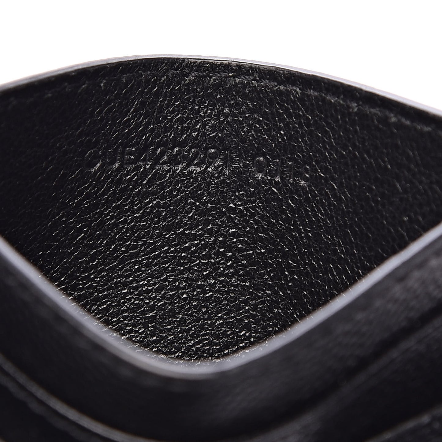 Grain De Poudre Matelasse Chevron Monogram Credit Card Case Black