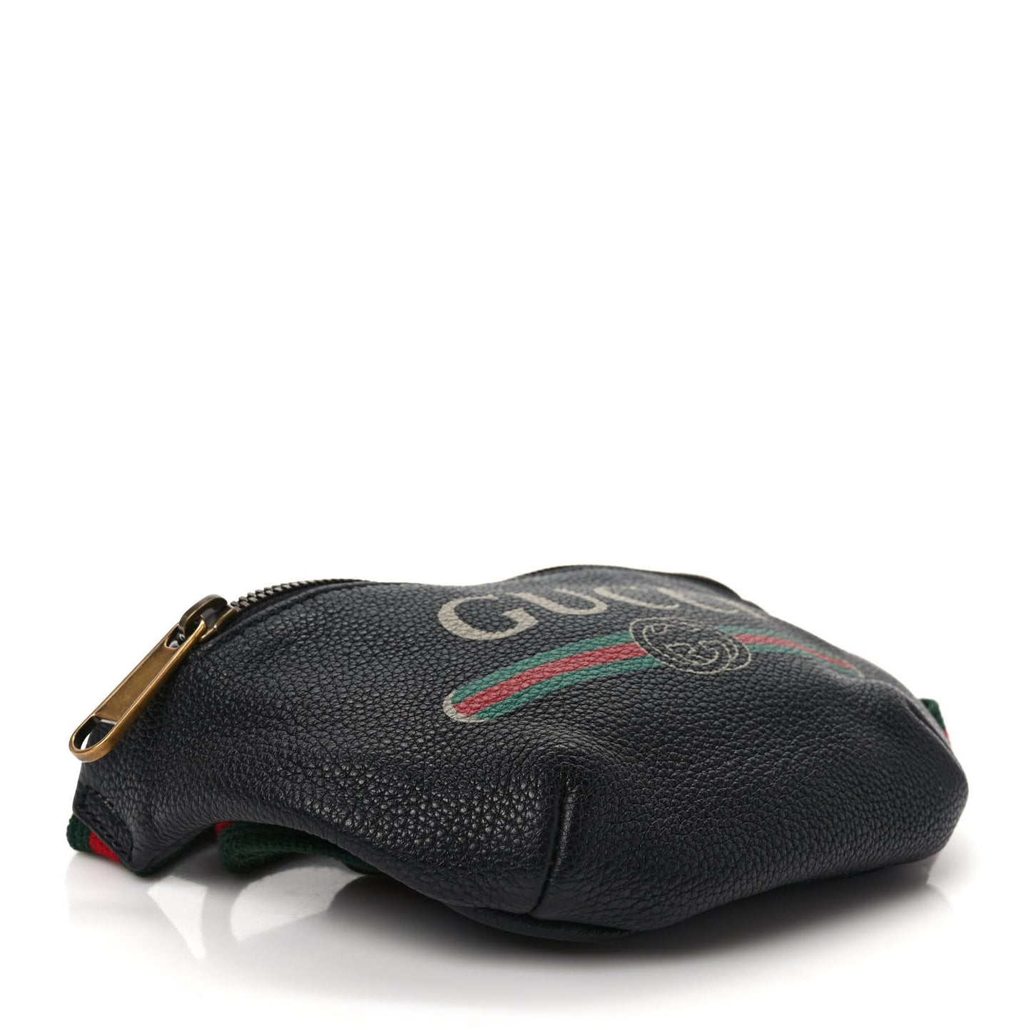 Grained Calfskin Small Logo Belt Bag Black