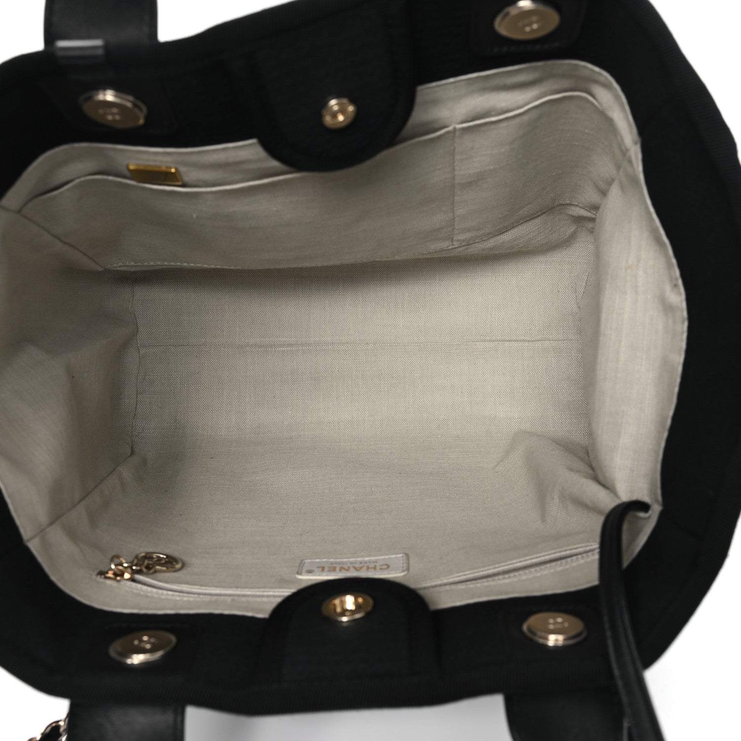 Chanel Mixed Fibers Small Deauville Tote Black 6 of 14