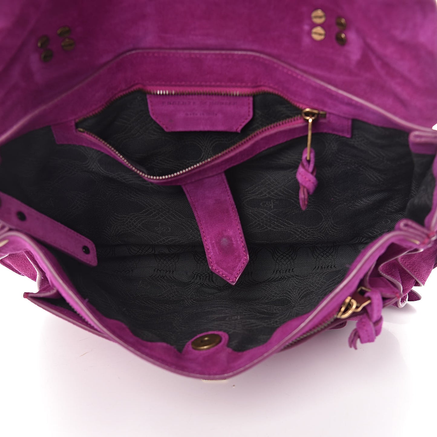 Suede Medium PS1 Satchel Grape