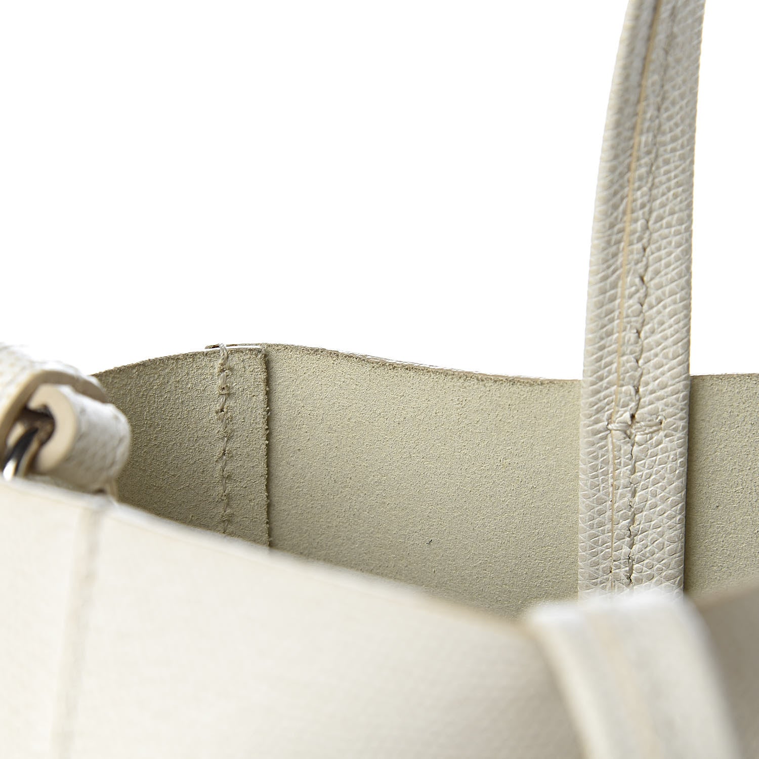 Celine Grained Calfskin Small Vertical Bi-Cabas Cream Black 12 of 16