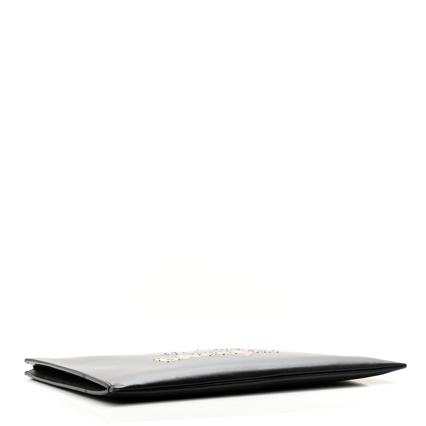 Calfskin Rider iPad Pouch Black Mulitcolor