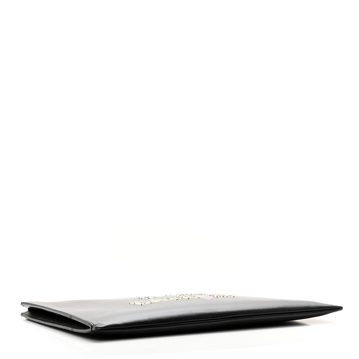 Saint Laurent Calfskin Rider iPad Pouch Black Mulitcolor 4 of 8
