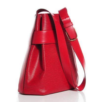 Louis Vuitton Epi Sac D'Epaule Castillan Red 3 of 7