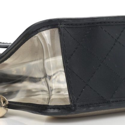 Chanel Lambskin PVC Sand By The Sea Flap With Pearl Strap Black 8 of 11