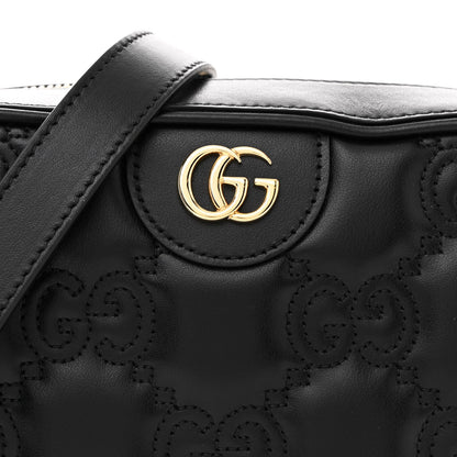 Gucci Calfskin GG Matelasse Shoulder Bag Black Natural 9 of 12