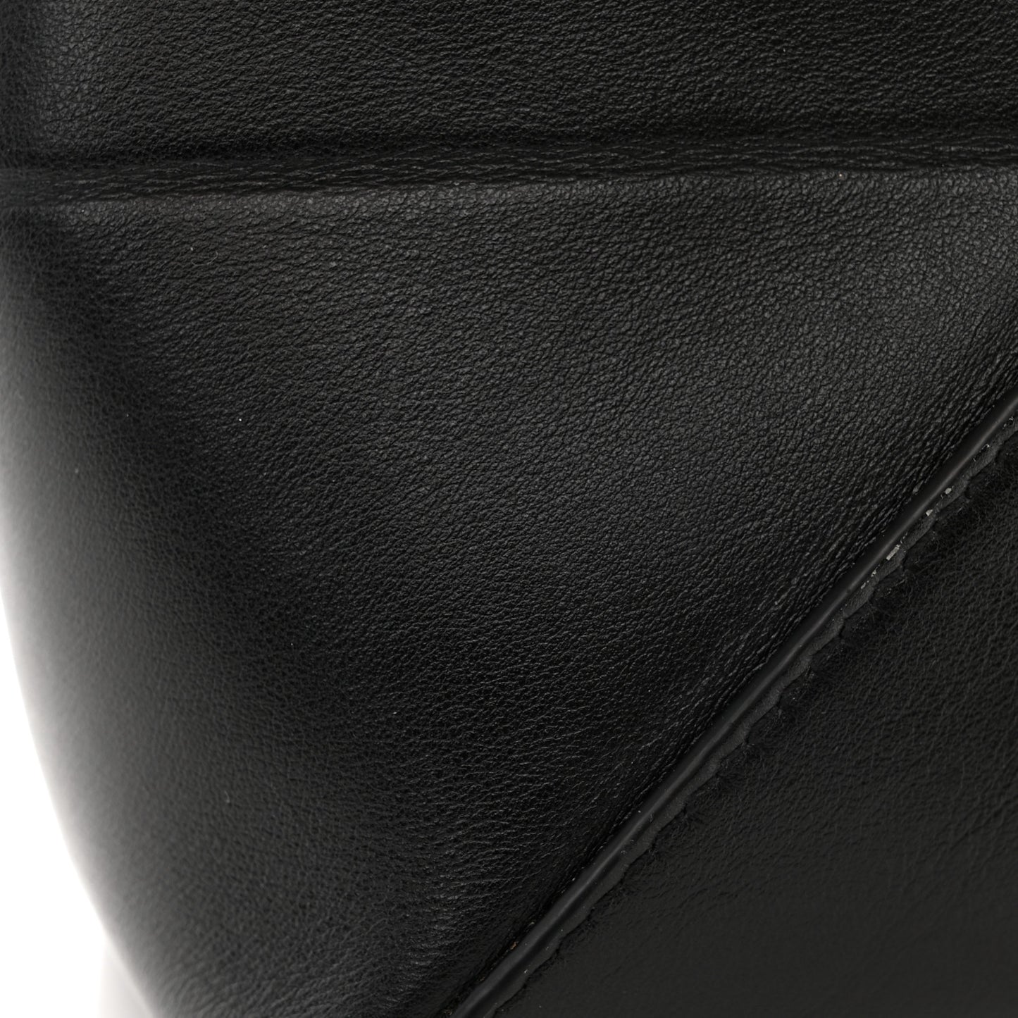Shiny Calfskin Mini Puzzle Fold Tote Black