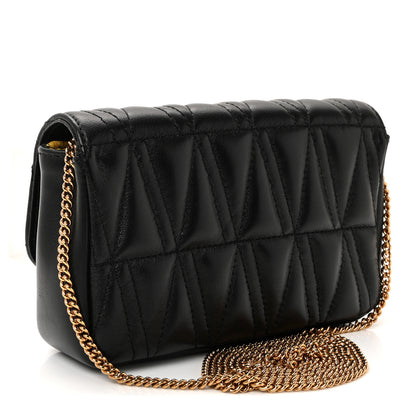 Versace Nappa Quilted Virtus Evening Bag Black 3 of 9