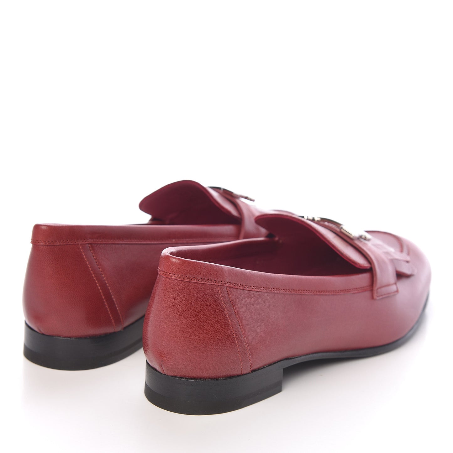 Goatskin Womens Royal Loafers 36.5 Rouge Tibétain