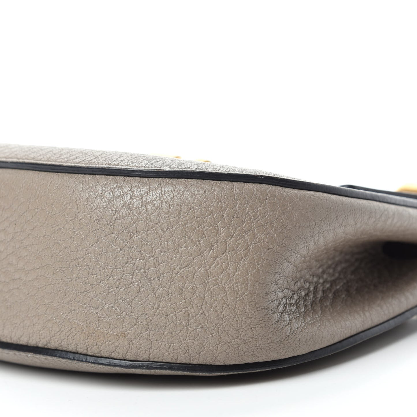 Grained Lambskin Mini Drew Shoulder Bag Motty Grey