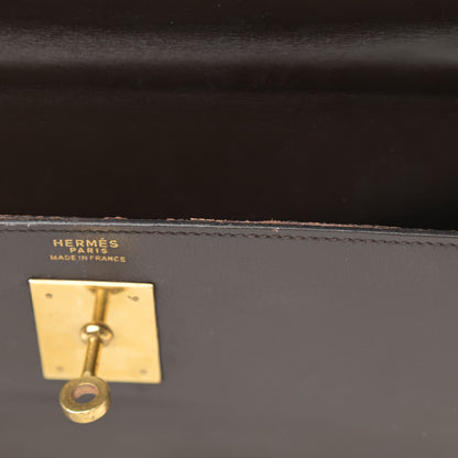 Hermes Box Kelly Retourne 32 Chocolate 16 of 21
