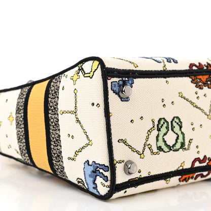 Christian Dior Canvas Pixel Zodiac Embroidered Medium Lady D-Lite Ecru Multicolor 8 of 10