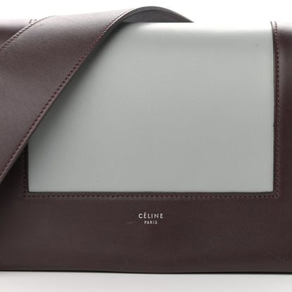 Celine Shiny Smooth Calfskin Medium Frame Shoulder Bag Burgundy Pearl Blue 6 of 11