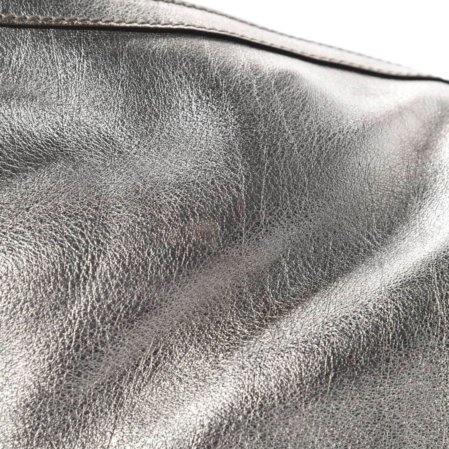 Metallic Calfskin Medium Britt Tassel Shoulder Bag Platinum