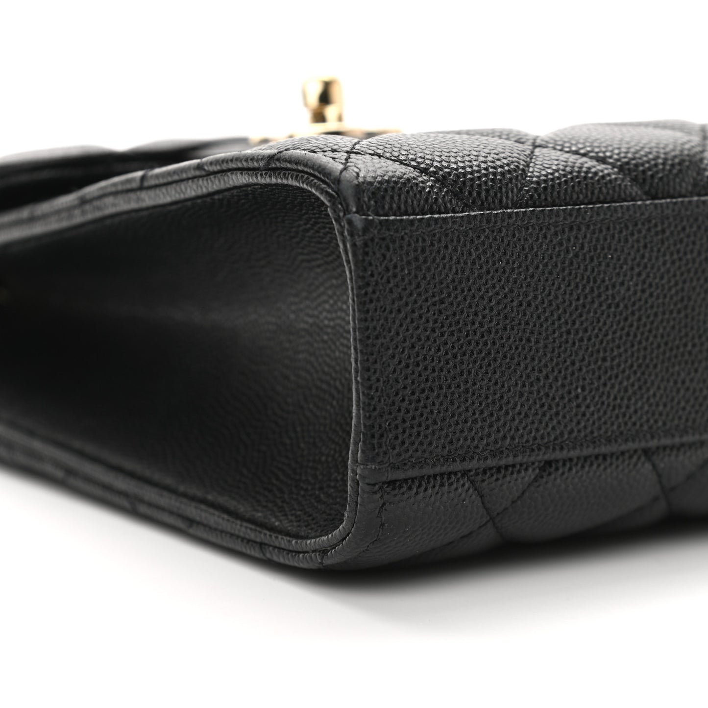 Caviar Quilted Classic Phone Holder Black