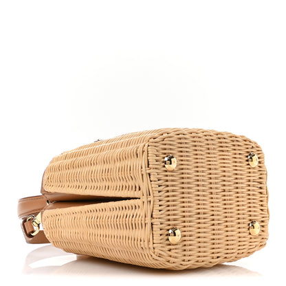 Prada Wicker Mini Panier Bag Natural 4 of 10