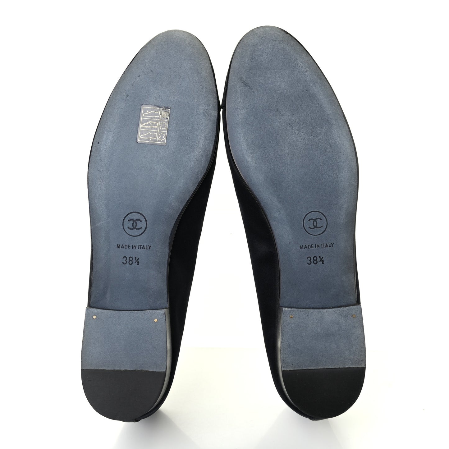 Satin Cap Toe CC Ballerina Flats 38.5 Black