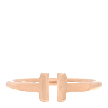 Tiffany 18K Rose Gold T Wire Ring 50 5.5 1 of 4