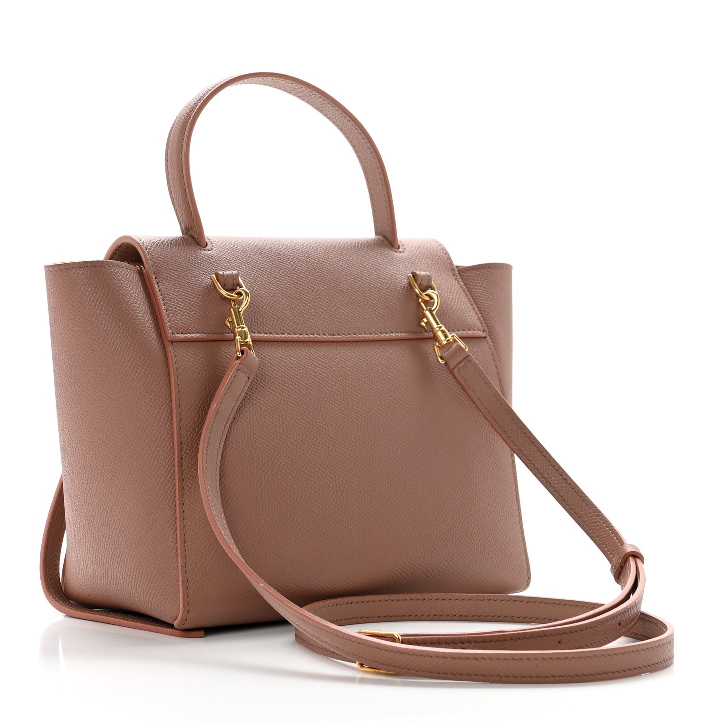 Grained Calfskin Nano Belt Bag Antique Rose
