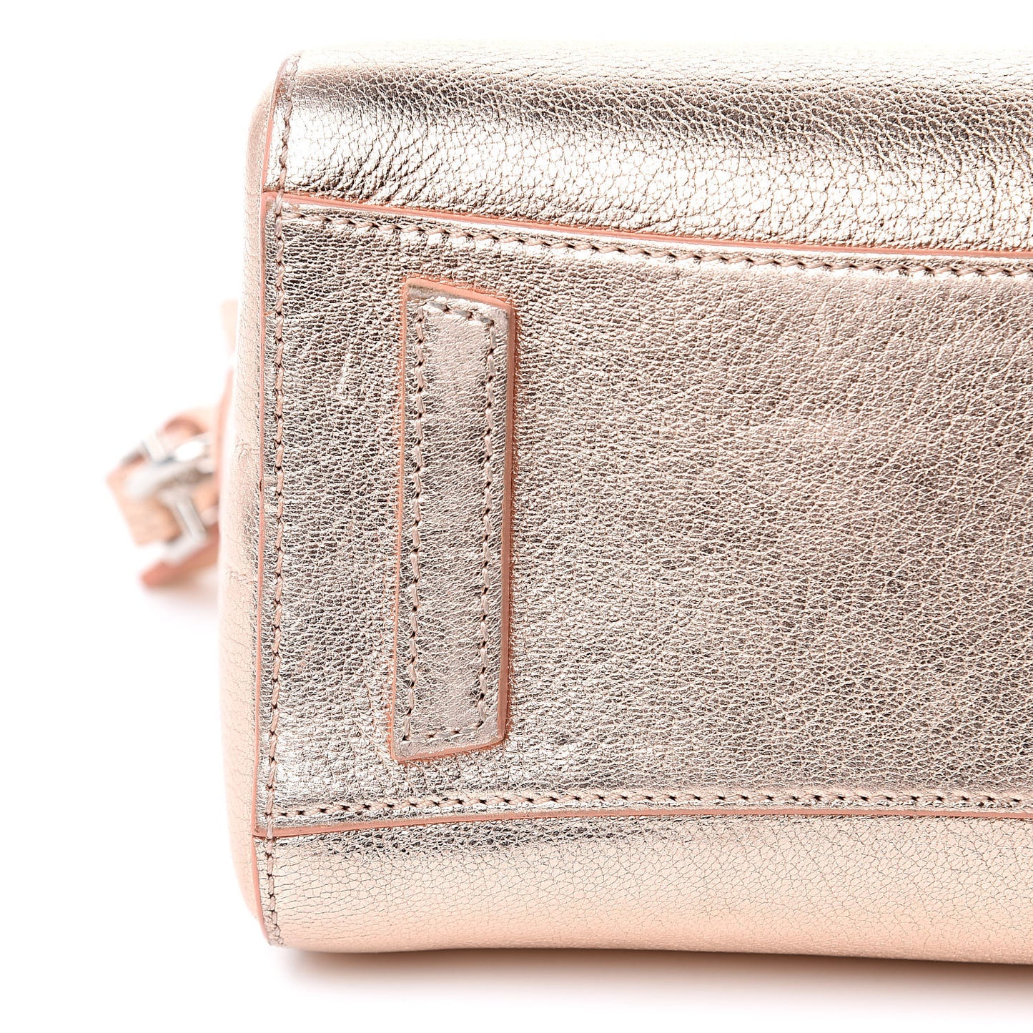 Metallic Sugar Goatskin Mini Antigona Light Pink