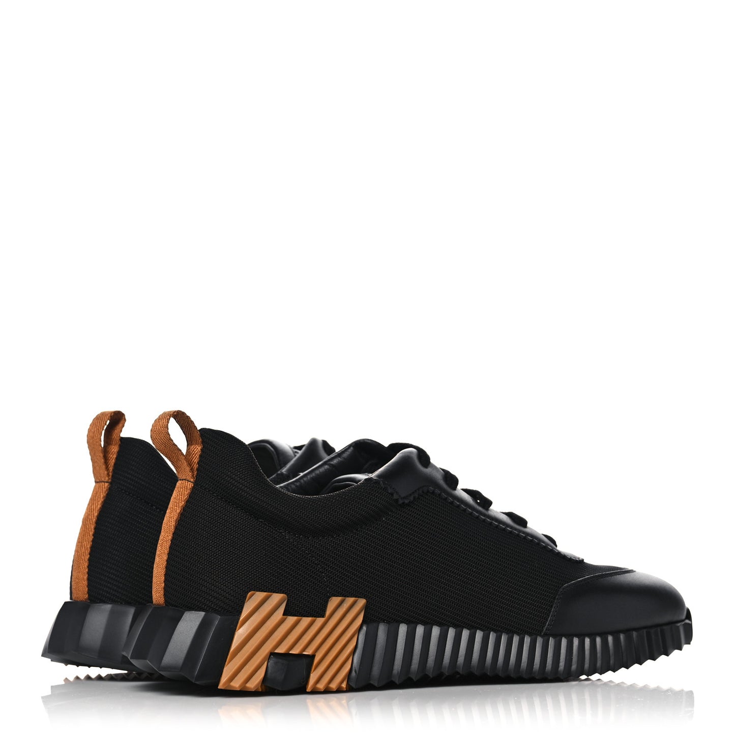 Technical Canvas Suede Goatskin Bouncing Sneakers 42 Black Miel