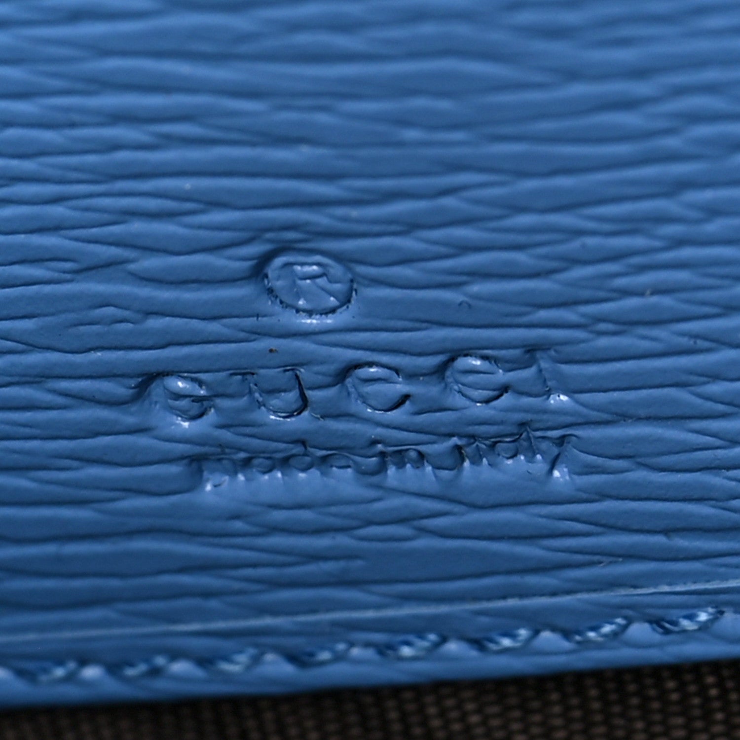 Gucci Calfskin New Flora Sylvie Zip Around Wallet Azure 6 of 6