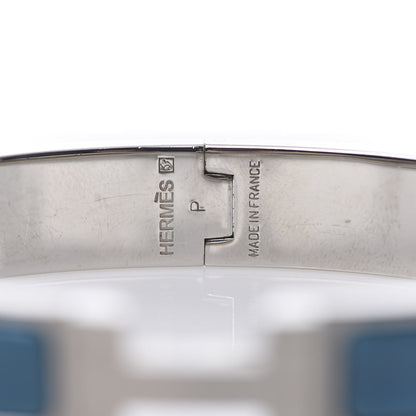 Hermes Matte Enamel Narrow Clic Clac HH Bracelet GM Bleu Indien 4 of 4