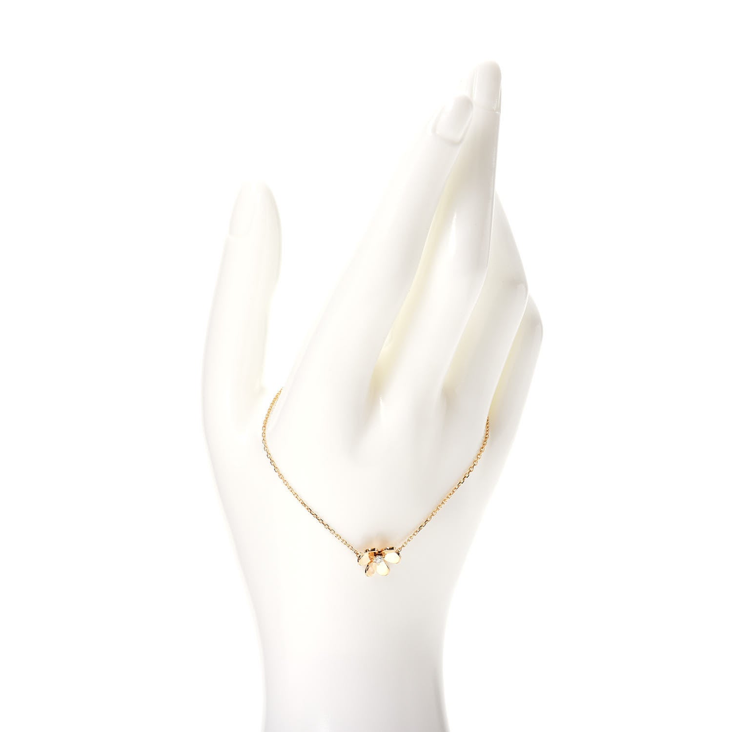 Van Cleef & Arpels 18K Yellow Gold Diamond Mini Frivole Bracelet 2 of 4