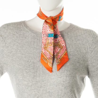 Hermes Silk Mors Et Gourmettes Remix Twilly 2 of 5