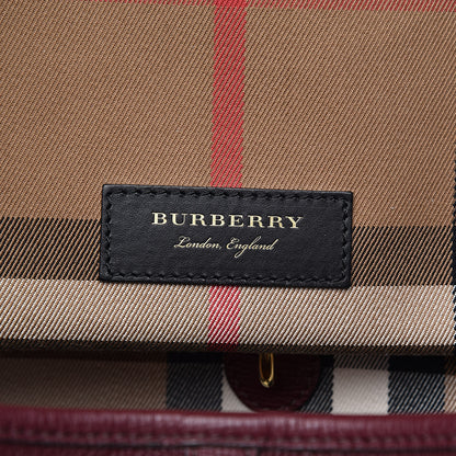 Burberry Grainy Calfskin Medium Honeybrook Tote Dark Plum 7 of 11