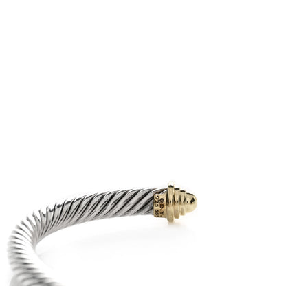 David Yurman Sterling Silver 14K Yellow Gold 5mm Cable Classics Bracelet 3 of 3
