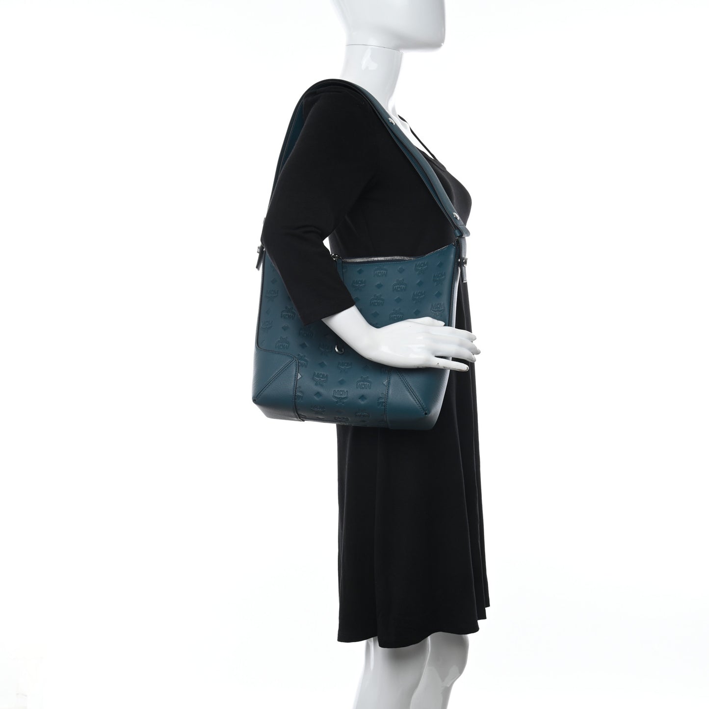 Calfskin Ottomar Monogram Medium Klara Hobo Blue